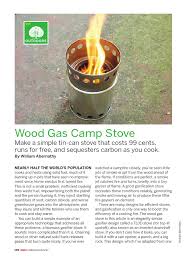 A portable wood gas stove can be made from a simple pair of tin cans. Diy Wood Gas Stove Plans Stove Fires