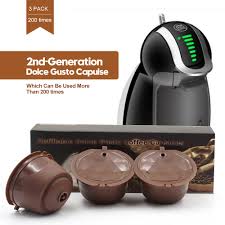 The nescafé dolce gusto® machine uses a professional grade, 15 bar pressure system to extract the ideal flavor, aroma, and body to create a richer, bolder cup. 3 Cups Pack Refillable Dolce Gusto Coffee Capsule Refilling More Than100 Times Reusable Dolce Gusto Coffee Capsule Home Kitchen Coffee Espresso Machine Parts Accessories Svanimal Com