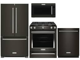 The black stainless suite fits with any modern or classic kitchen layout, while taking your entire design up a notch. Package Kb2 Kitchenaid Appliance Package 4 Piece Appliance Package With Gas Range Black Stainless Steel