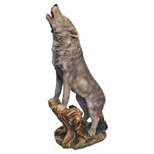 Design Toscano Howling Lone Wolf Garden Statue Heykel Fotograf