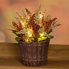Order and send potted plants online from ferns n petals. Lighted Autumn Potted Floral Arrangement Artificial Plants For Thanksgiving Walmart Com Walmart Com
