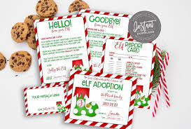 Free printable arrival and goodbye letters from your elf! Editable Elf Adoption Certificate Printable Elf Letters Notes From The Elf Elf Prop Idea Elf Activity Santa North Pole Instant Access Sweet Providence Designs