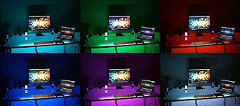 Best hybrid desk/monitor led strip light kit. Amazon Com Led Light Kit For Your Gaming Desk Gamer Desk Computer Desk 8ft Easy Install Complete Kit 1 Best Christmas Gift For People Who Play Video Games Video Games