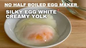 Every once in a while an egg cracks while boiling and may leak some of the interior white and even yolk. How To Make Half Boiled Egg Soft Boiled Egg No Half Boiled Egg Maker Perfect With Porridge åŠç†Ÿè›‹ å®Œç¾Ž Youtube