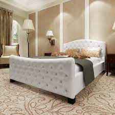 Massivholz bett luna 180 x 200 cm aus kernbuche balkenbett massives holzbett als doppel und komfortbett verwendbar 1 á amazon de küche haushalt wohnen. Luxus Kunstlederbett Bett 180 Cm Weiss Matratze Lattenrost Betten Schlafzimmer Raume Moebeldeal Com Versandkostenfreie Mobel Online Bestellen