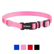 Frisco Solid Nylon Dog Collar Pink Extra Small