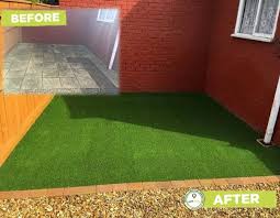 In most cases, artificial grass is simply just rolled over a sub base and fixed straight to the surface. Can You Lay Artificial Grass On Slabs Synthetic Turf On Paving