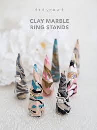 These Diy Marble Clay Ring Stands Are Just Fabulous Polymer Clay Jewelry Diy Polymer Clay Gifts Polymer Clay Ring