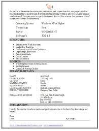 This declaration is made by. B Tech It Resume Sample Free 2
