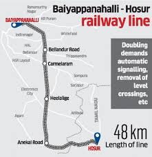 The details of roads undertaken by tnrsp. Doubling Of Hosur Line A Boost For Long Distance Trains Deccan Herald