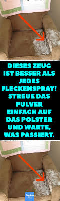 Dieses Zeug Ist Besser Als Jedes Fleckenspray Streue Das Pulver Einfach Auf Das Polster Und Warte Was Passiert So Polster Reinigen Spray Autositze Reinigen