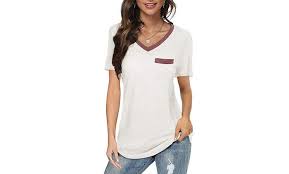 Up To 47 Off On Womens Pocket Summer Tops Sh Groupon Goods