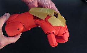 Homemade iron man left hand, diy with free template, next i will make it wearable :)reference: Laser Beaming Thruster Equipped Voice Controlled 3d Printed Prosthetic Iron Man Hand 3dprint Com The Voice Of 3d Printing Additive Manufacturing