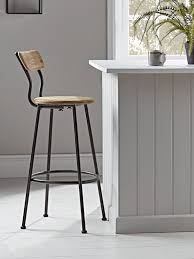 Wood Metal Backed High Stool High Back Bar Stools Bar Stools Oak Bar Stools