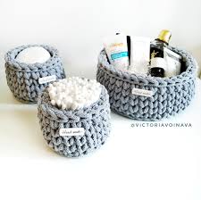 Bedroom Storage Baskets Crochet Bathroom Basket Nursery Storage Basket Knit Bowl Crochet Container Set Of Rope Baskets Grey Small Basket Bedroom Storage Box Crochet Storage Nursery Storage Baskets Crochet Storage Baskets