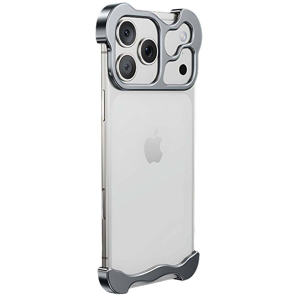 Minimal Metal Case for Apple iPhone, Slim, Lightweight, and Bumper Design
