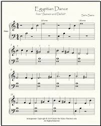 Free Classical Sheet Music Egyptian Dance For Elementary Level Piano Players