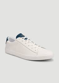 Tennis Sneaker for Tall Men in White and Navy 13 / White and Navy