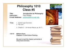 Philosophy 1010 Class 5 Title Introduction To Philosophy Ppt Download