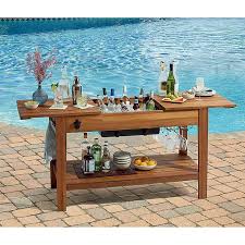 Acacia Expanding Bar Table In Natural Bed Bath Beyond Bar Furniture Outdoor Bar Bar Table
