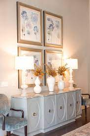 Measure and mark dining room wall. Rustic Fall Tablescape Bluegraygal Dining Room Console Dining Room Console Table Dining Room Buffet