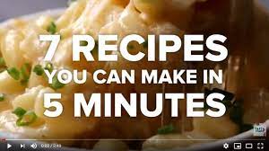 Since few people have enough time to get a decent night's sleep, it seems unlikely anyone would want to devote th. 7 Recipes You Can Make In 5 Mins Uniquely Nelson
