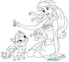 Resultado De Imagen De Princesas Disney Y Sus Mascotas Para Colorear Mermaid Coloring Pages Disney Princess Coloring Pages Princess Coloring Pages