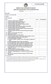 Di mana penelitian ini lebih tepat menjadi kewajiban. Blangko Cek List Berkas Kenaikan Pangkat 2019