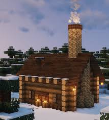 In real life, most log cabins are built without using nails and rely only on the stability of properly stacking tree trunks with a few dowel joints to reinforce them. Snowy Log Cabin Cottagecore Minecraft Aesthetic Winter Build Kelpie The Fox Minecraft Cottage Minecraft Farm Minecraft