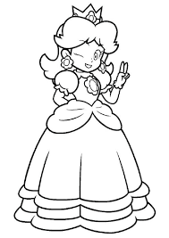 Luigi and daisy coloring pages. Princess Daisy Coloring Pages Boyama Sayfalari Boyama Kitaplari Boyama Kagidi