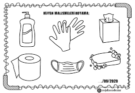 Maskeli Etkinlikler 2 2020 Evde Egitim Okul Boyama Sayfalari