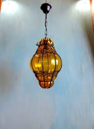 They go very well on the edges of long dining tables, in the study or lounge where they create a comfortable atmosphere for relaxing. Vintage Amber Glass Ceiling Light Swasstech