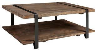 The lower shelf offers sturdy storage while allowing light to trickle through creating an open and airy feel. Modesto 48 L Reclaimed Wood Coffee Table Rustic Natural Contemporary Coffee Tables By Beyond Stores