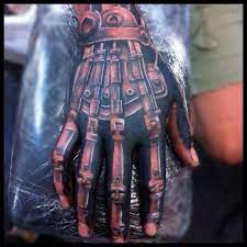 Tattoo Robot Hand Ideas Tattoo Designs Herren Hand Tattoos Hand Tattoos Biomechanik Tattoo Hand
