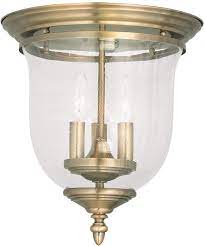 They'll bring an antique feel to your space without dating it too much, especially if opt for a fixture with more modern accents like a soft, spherical shape. Livex 5024 01 Legacy Antique Brass Flush Mount Lighting Lvx 5024 01