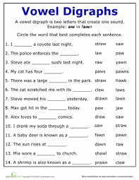Practice Reading Vowel Dipthongs Aw Worksheet Education Com Phonics Worksheets Free 2nd Grade Reading Worksheets Phonics Worksheets