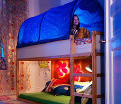 Ikea Kura Children Bed Tent Canopy With White Dots Fits Beds Vgc Kid Room Decor Bed Tent Kid Beds