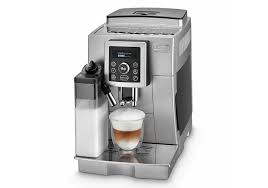 Pop coffee beans in the hopper up top, fill the tank with water and it will deliver espresso or longer black coffees at the touch of. Delonghi Silver Compact Ecam23460s Productreview Com Au