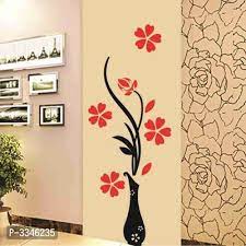 Most clay pots found in stores are unglazed and porous—meaning they are not waterproof. Beautiful Flower Pot Vase Decor Wall Sticker Wall Decal Wallpaper Wall Stickers Red Wall Stickers Decal Design