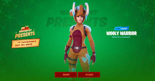 If you opened up your gifts during winterfest 2019, then you would eventually get lt. Fortnite Presents How To Get The Free Wooly Warrior Fortnite Skin Early Fortnite Insider