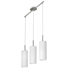 Eglo Troy 3 3 Light Matte Nickel Hanging Island Fixture 20128a The Home Depot