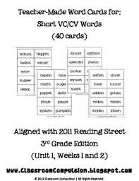 You may find this useful in checking syllables while writing poems, haiku, sonnet etc or use this as a tool to assist in learning or teaching english grammar and syllables. Classroom Compulsion Reading Street 3rd Grade Word Cards Vccv