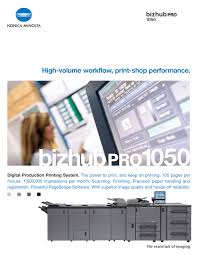 Download the latest drivers, manuals and software for your konica minolta device. Konica Minolta Bizhub Pro 1050 National Business Technologies Manualzz