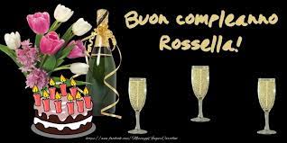 Torta E Fiori Buon Compleanno Rossella Cartoline Di Compleanno Con Nome Rossella Cartolineconnomi Com