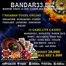 Bandar33 Biz Adalah Situs Bandar Togel Dan Live Casino Online Terpercaya Sejak Tahun 2015 Dan Sudah Memiliki Ratusan Ribu Member Aktif Ada 7 Pasar Mainan Jenis