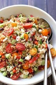 Fluff with a fork and transfer to a large shallow bowl to cool. Delicious Dishes Summer Veggie 30 Delicious Summer Veggie Dishes Healthy And Green Treats For Summer Months Couscous Recipes Summer Salads Recipes