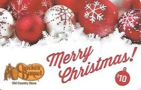 Simple game of cracker barrel. Gift Card Merry Christmas Cracker Barrel United States Of America Christmas Series Col Us Cbarrel 030b