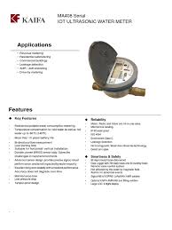MA408 Ultrasonic Water Meter Overview | PDF | Flow ...