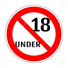 Sign No 18 Under. Adults Only Content Icon. Vector XXX Sticker. Age Limit  Sign. Prohibition Icon. Under Eighteen Sign Isolated On White Background.  18 Plus Age Restriction Stamp. Vector Illustration Royalty Free