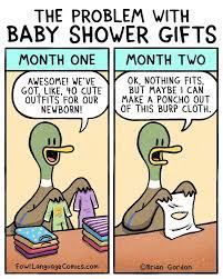 1.) to the soon to be parents: Baby Shower Gifts Fowl Language Comics Funny Jokes For Kids Fowl Language Comics Funny Friend Memes